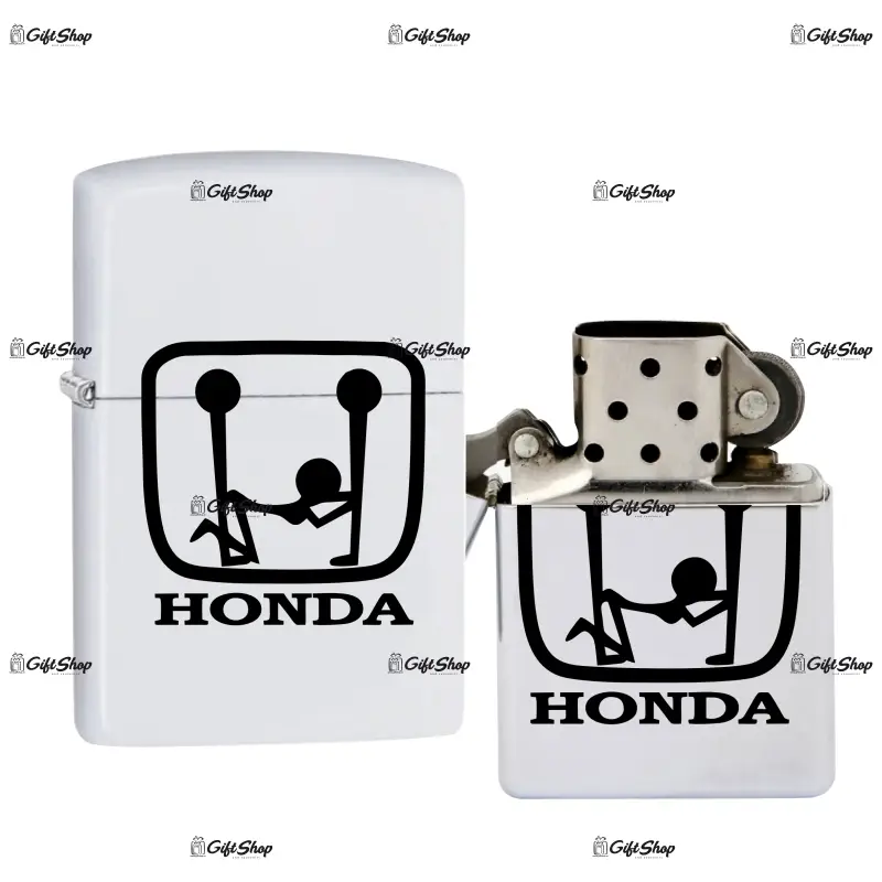 Honda, bricheta metalica gravata laser cu mesaj
